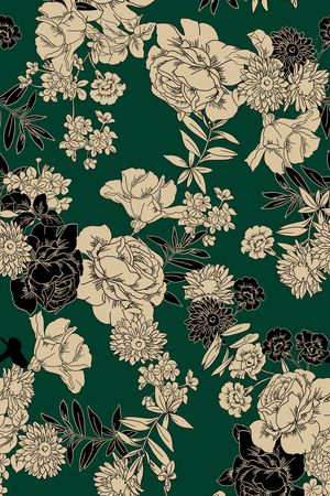 花卉印花华亿平台图片