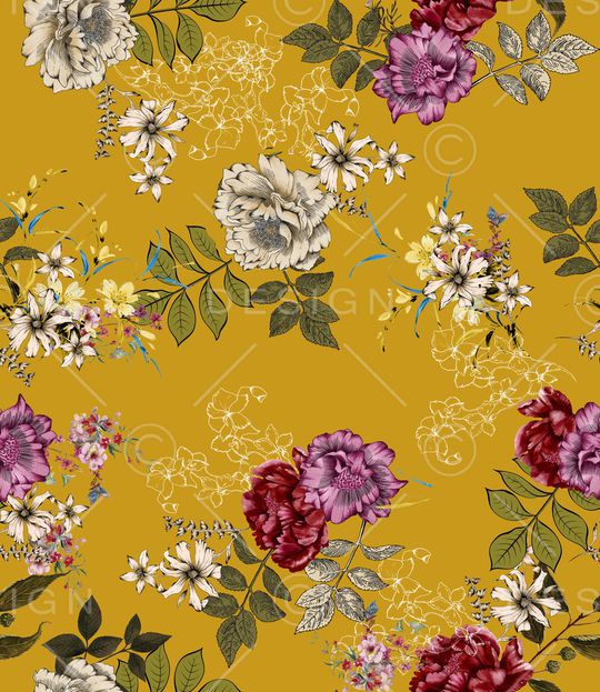 花卉印花华亿平台图片