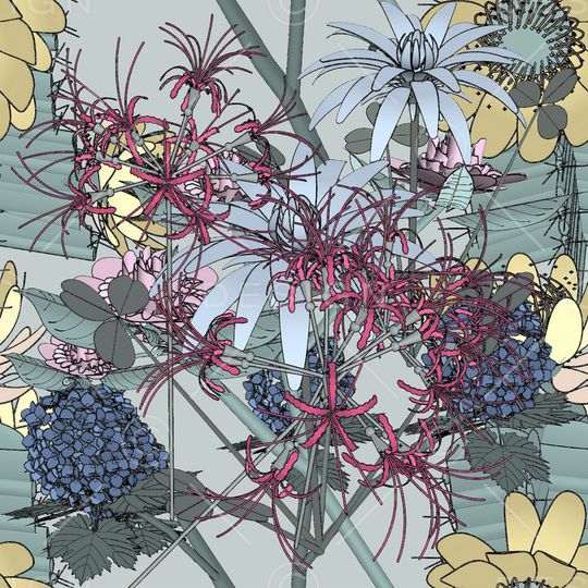 植物印花华亿平台图片