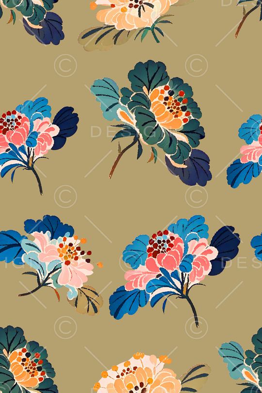 花卉印花华亿平台图片