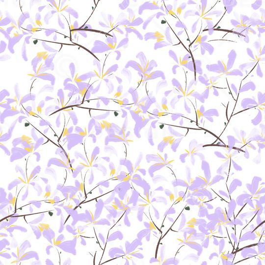 水彩花卉印花华亿平台图片