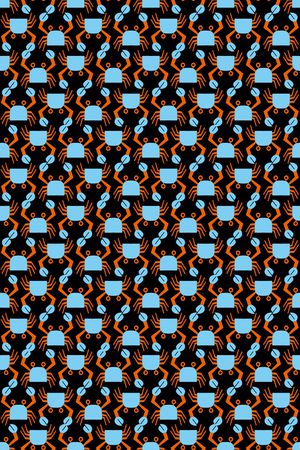 螃蟹印花华亿平台图片