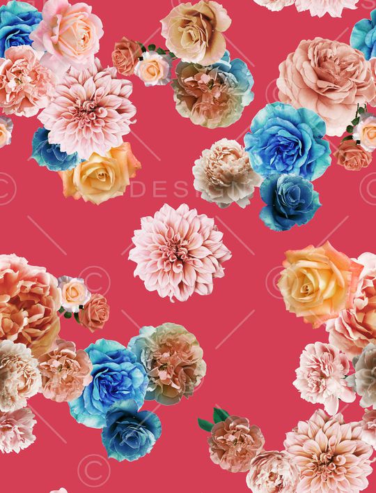 花卉印花华亿平台图片