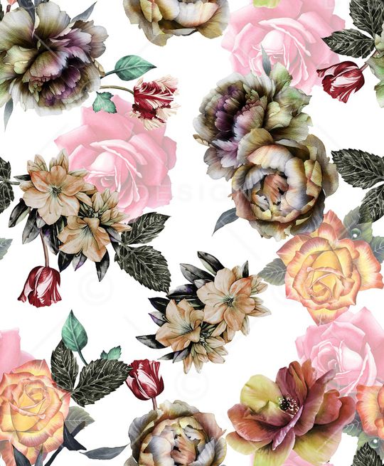 花卉印花华亿平台图片