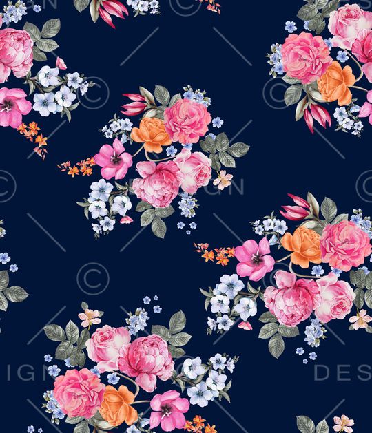 花卉印花华亿平台图片