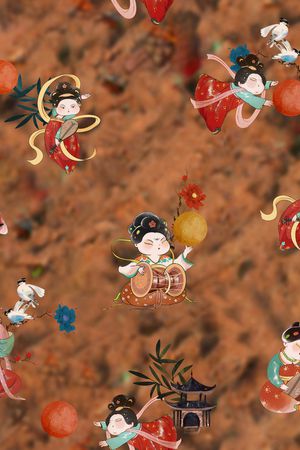 卡通人物印花华亿平台图片