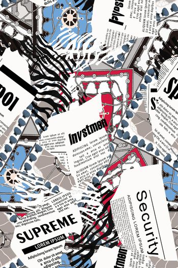 报纸印花华亿平台图片