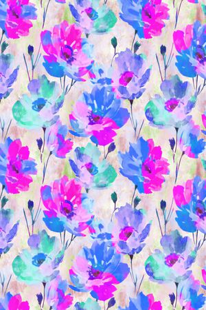 花卉印花华亿平台图片