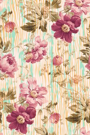 花卉印花华亿平台图片