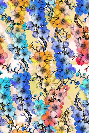 花卉印花华亿平台图片