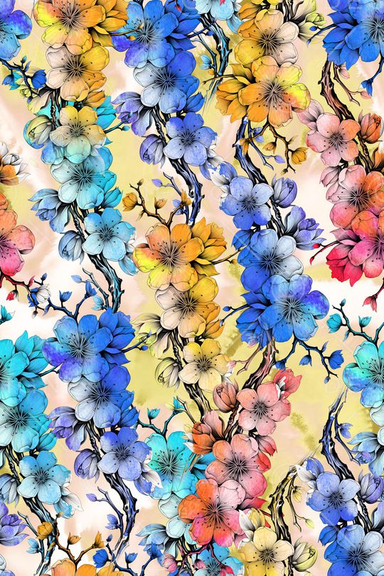 花卉印花华亿平台图片