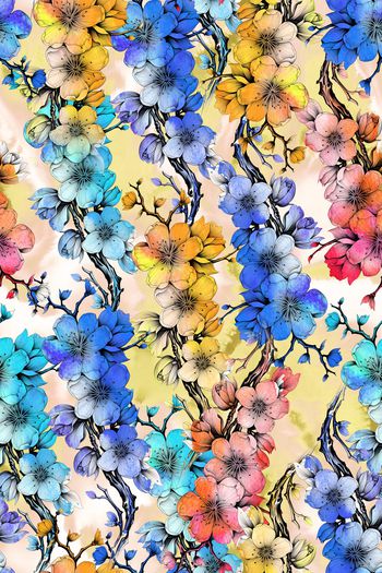 花卉印花华亿平台图片