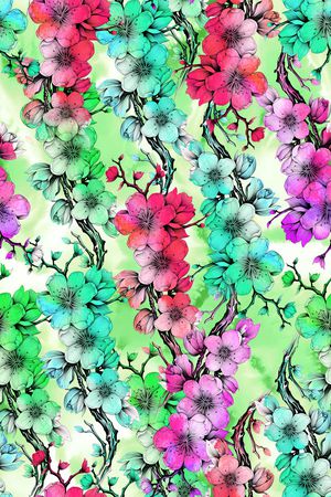 花卉印花华亿平台图片