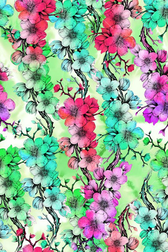 花卉印花华亿平台图片