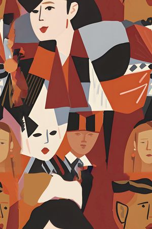 人物印花华亿平台图片