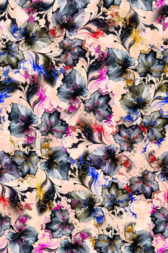 花卉印花华亿平台图片