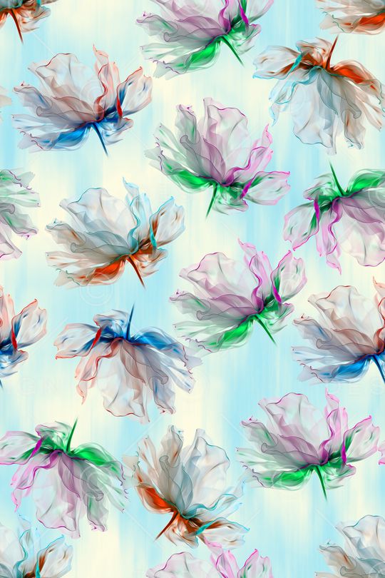 花卉印花华亿平台图片