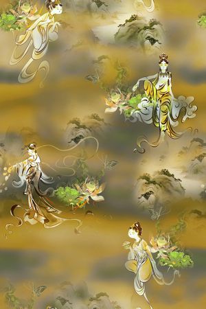 旗袍印花华亿平台图片