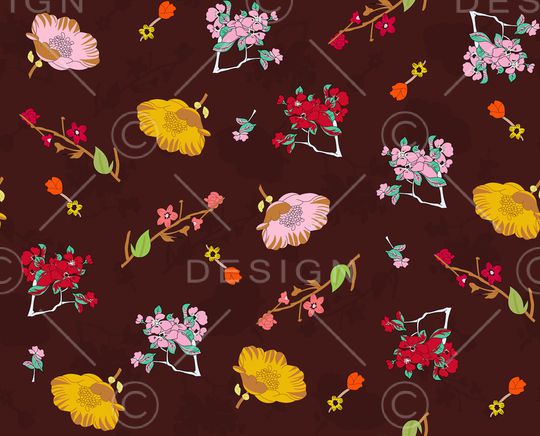 小碎花印花华亿平台图片