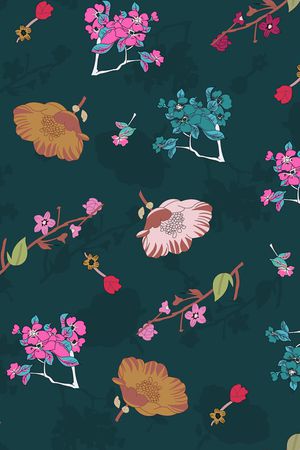 花卉印花华亿平台图片