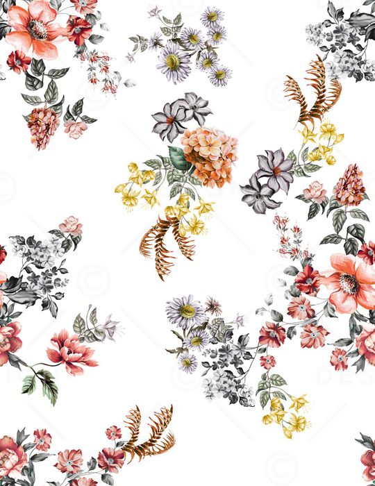 花卉印花华亿平台图片