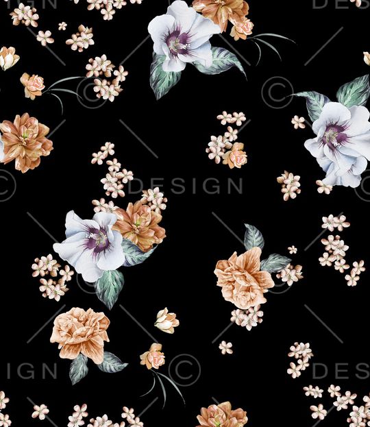 花卉印花华亿平台图片