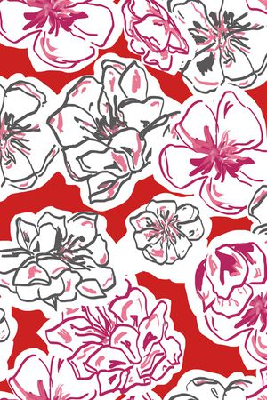 花卉印花华亿平台图片