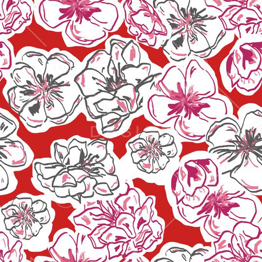 花卉印花华亿平台图片