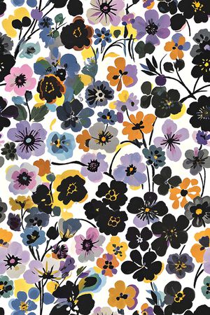 清爽底花卉印花华亿平台图片