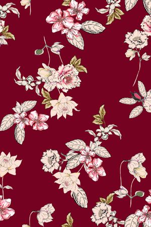 花卉印花华亿平台图片