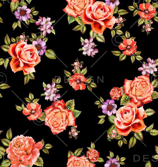 花卉印花华亿平台图片