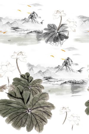 中国风印花华亿平台图片