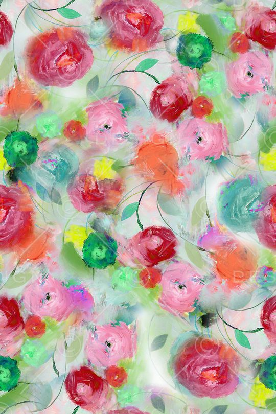 抽象花卉印花华亿平台图片