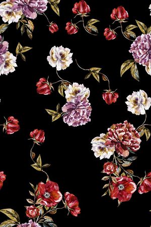 花卉印花华亿平台图片