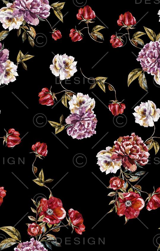 花卉印花华亿平台图片