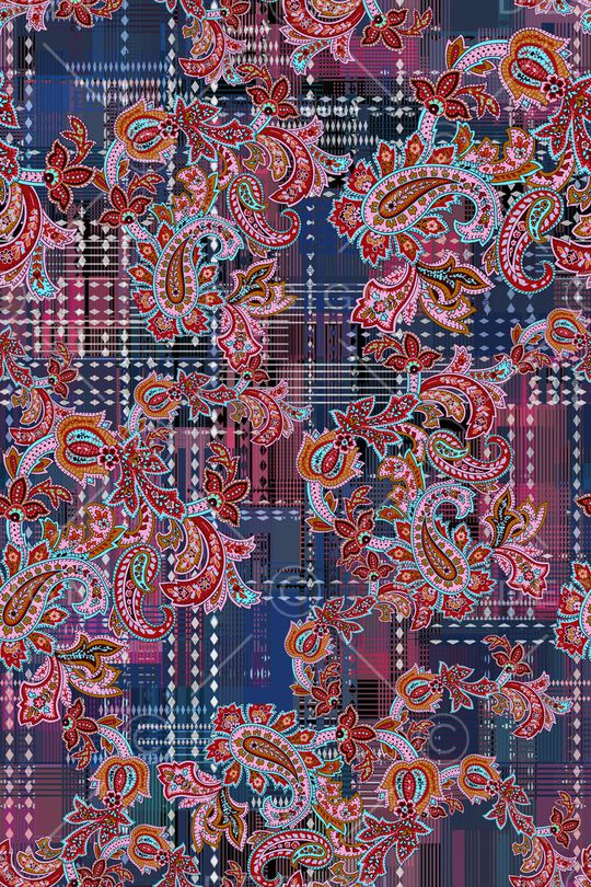 真丝印花华亿平台图片