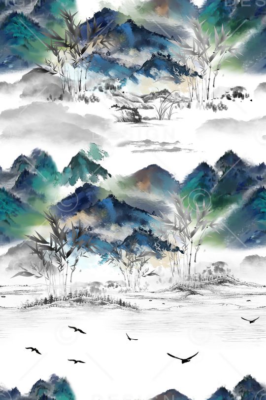 山水印花华亿平台图片