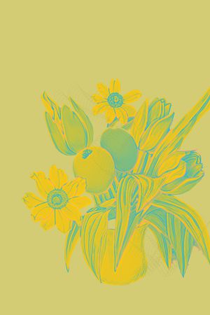 花卉印花华亿平台图片