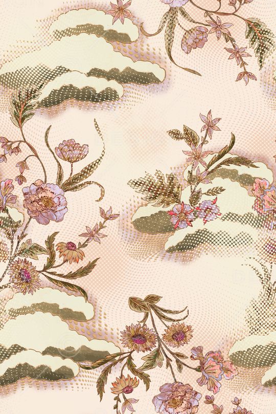 花卉印花华亿平台图片