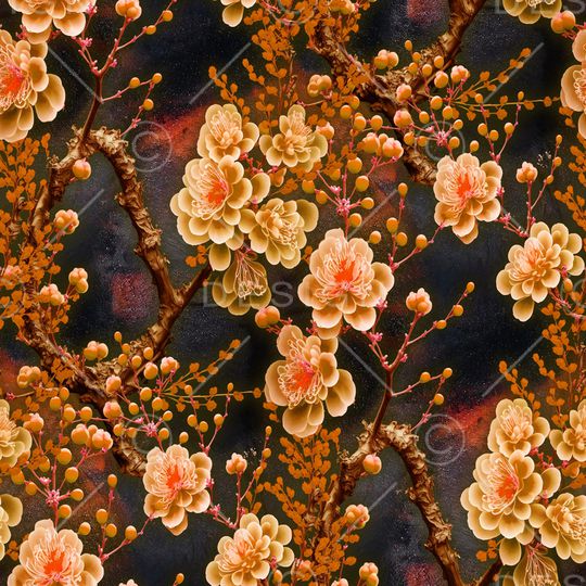 梅花印花华亿平台图片