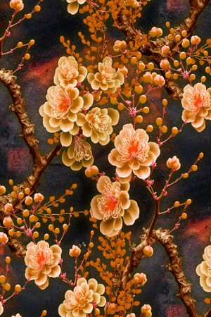 梅花印花华亿平台图片