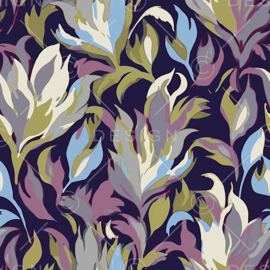 抽象花卉印花华亿平台图片