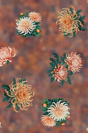 菊花印花华亿平台图片