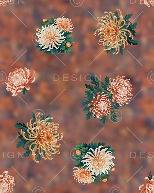 菊花印花华亿平台图片