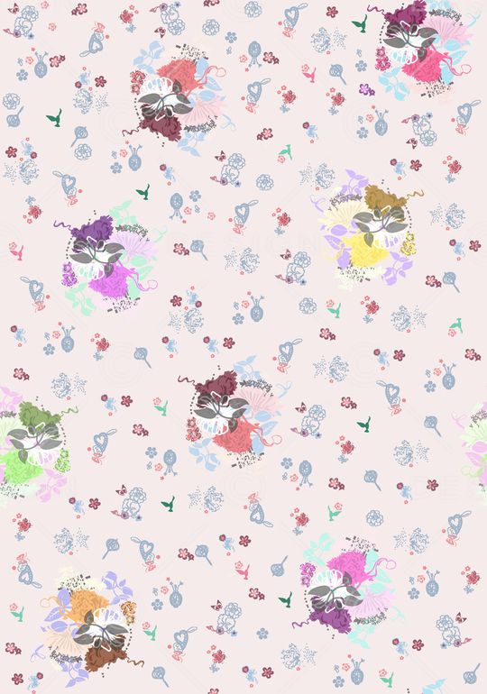 花卉印花华亿平台图片