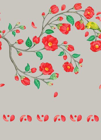 花卉印花华亿平台图片