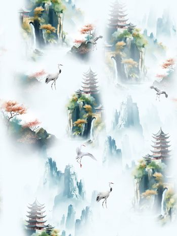 水彩印花华亿平台图片