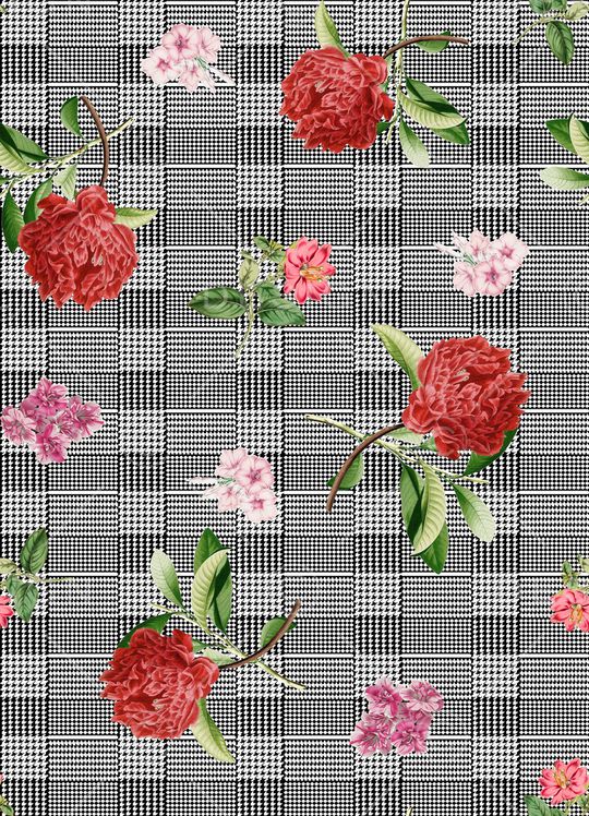 花卉印花华亿平台图片