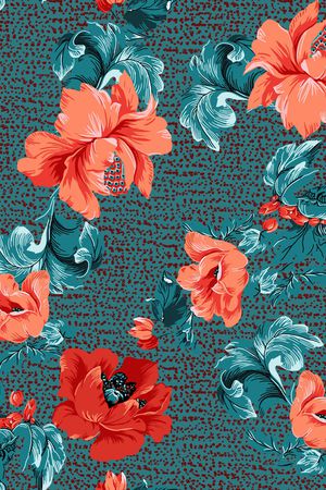 花卉印花华亿平台图片