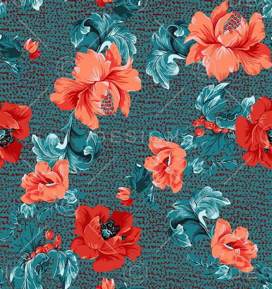 花卉印花华亿平台图片